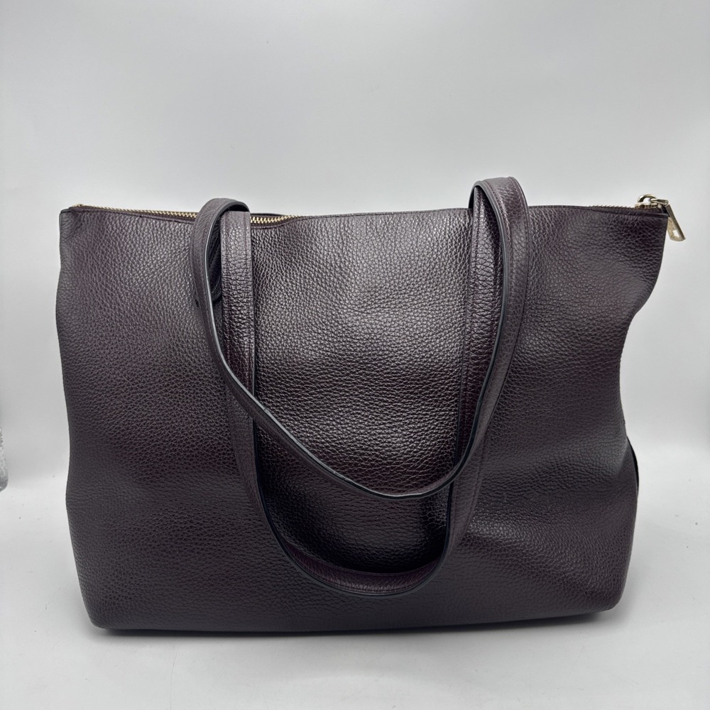 Coach Taylor Pebbled Leather Tote Bag Purse Brown-See‎ Photos 10Hx11W - Picture 6 of 14